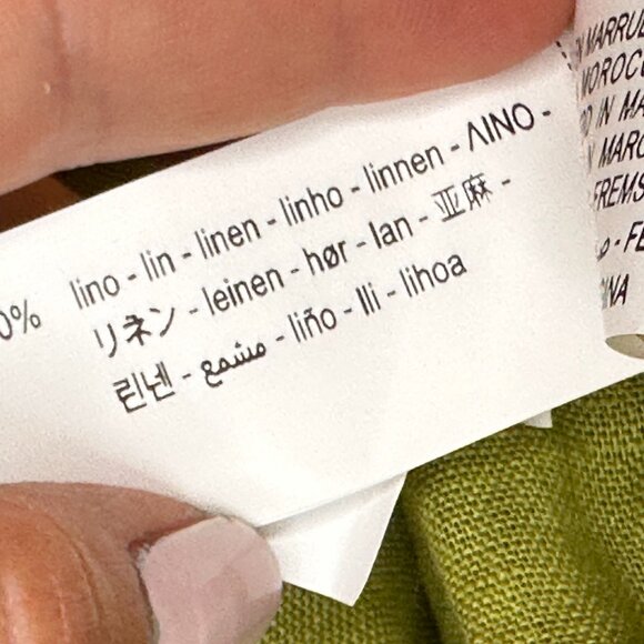 Brilliant Green, Zara Linen Blouse size small - Picture 6 of 7